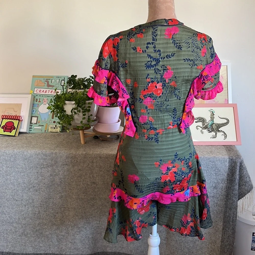 Tanya Taylor Silk Floral Rhett Dress, Size 4 - Picture 3 of 8